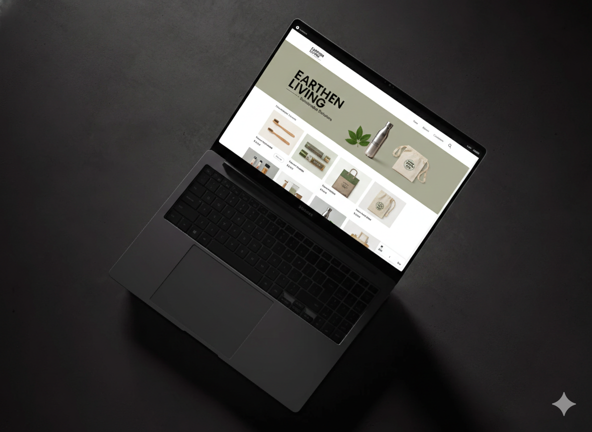 Website branding mockup
