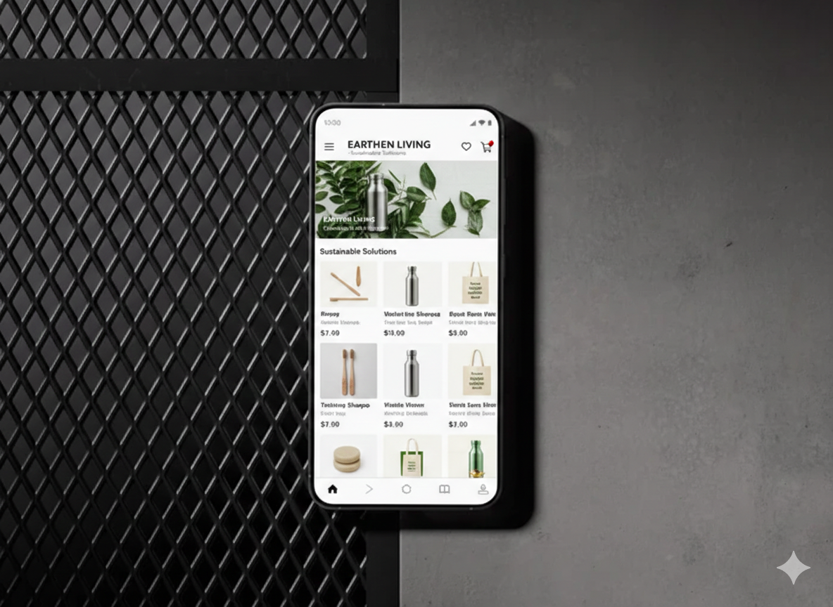 Mobile app branding mockup