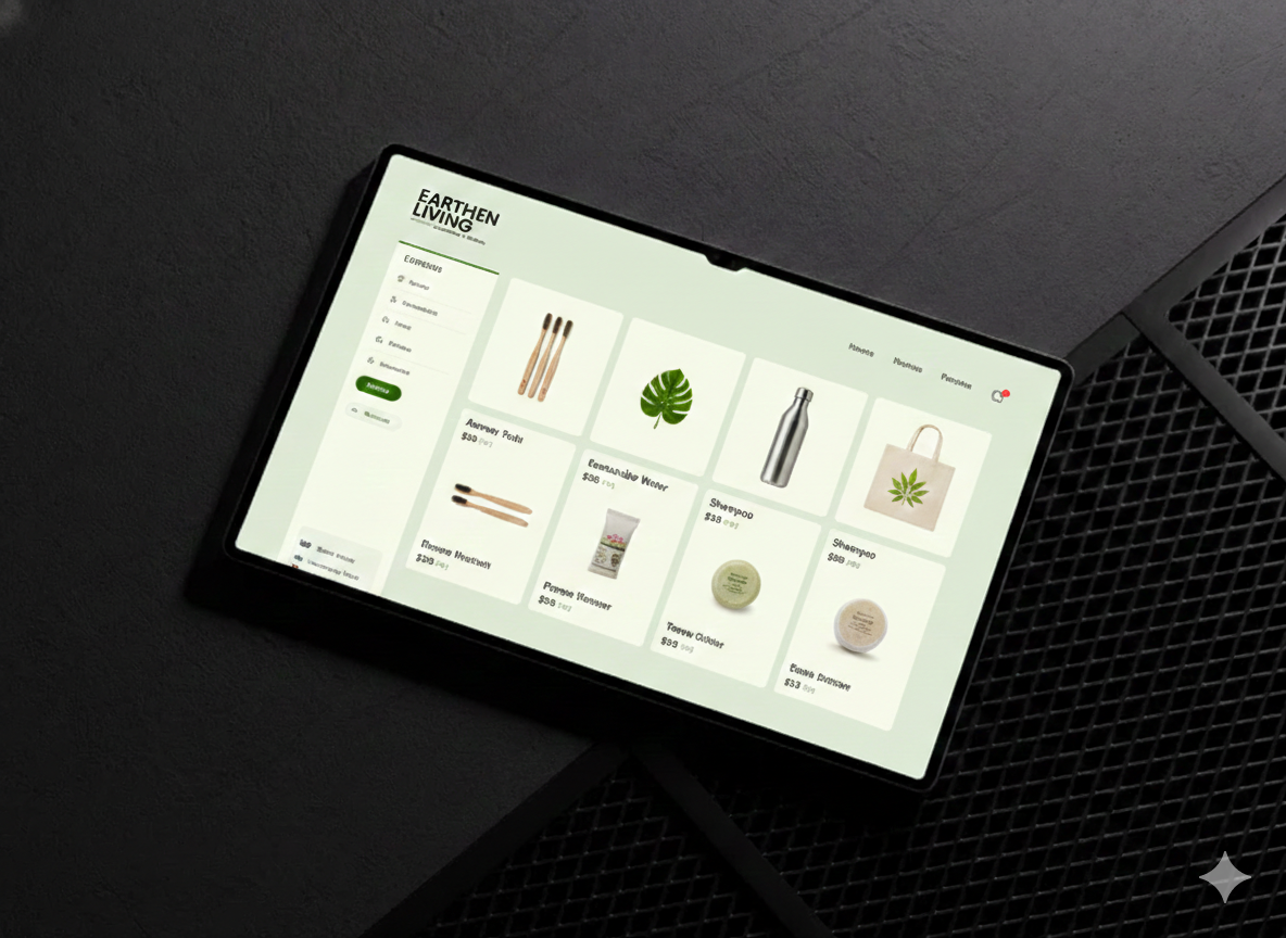 Tablet app branding mockup