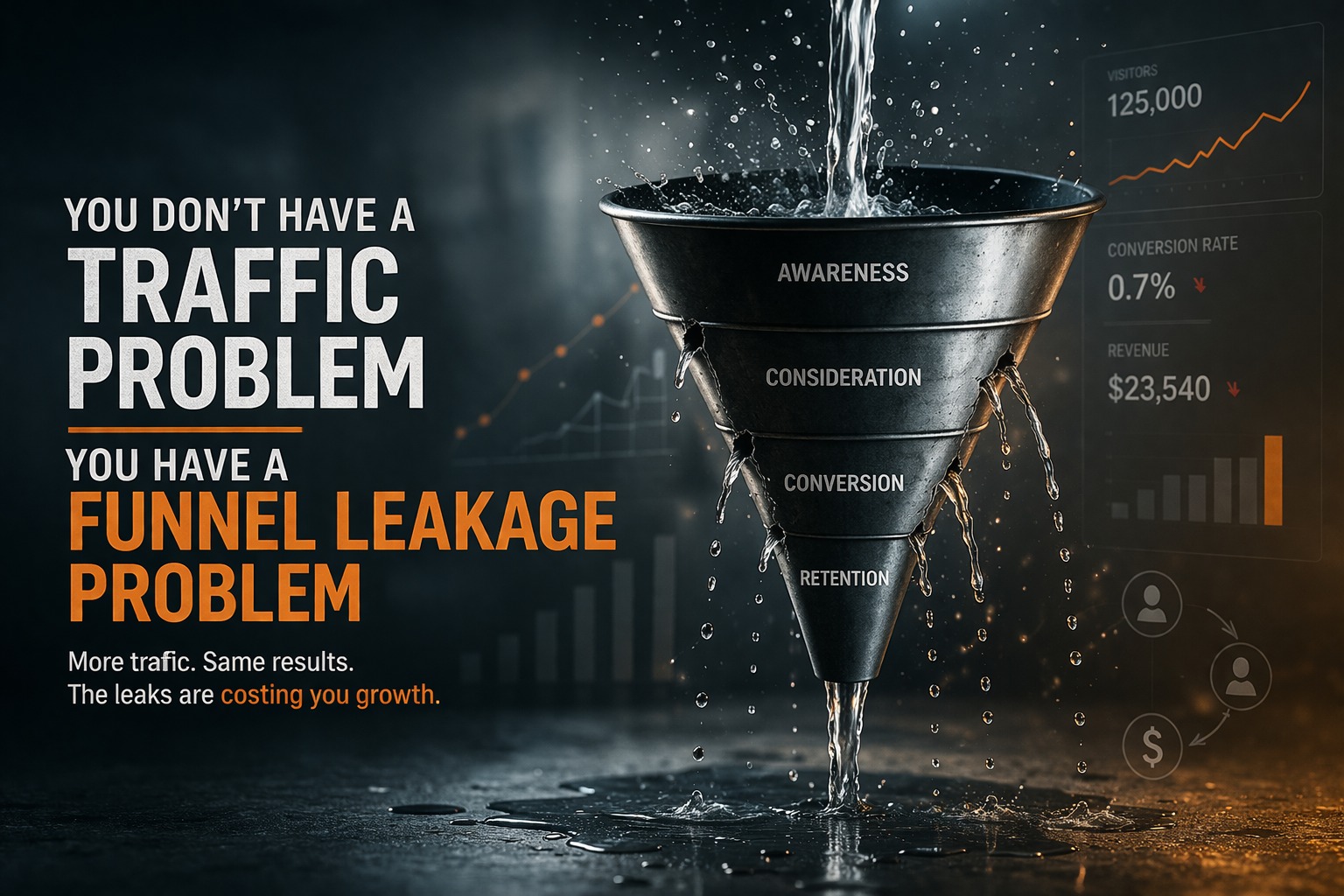 You Don’t Have a Traffic Problem — You Have a Funnel Leakage Problem